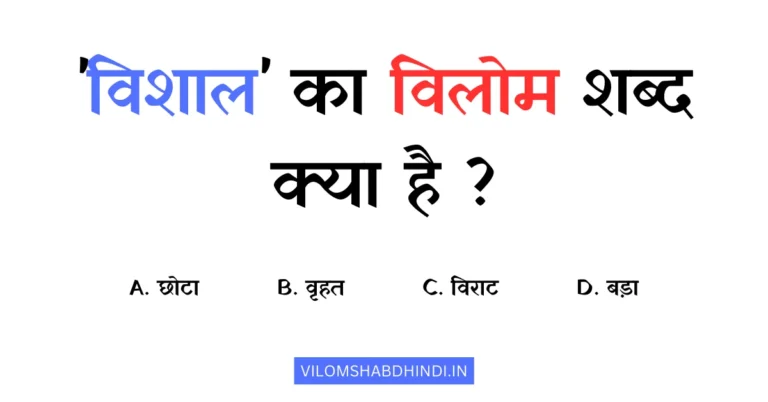 विशाल का विलोम शब्द क्या है? Vishal Ka Vilom Shabd Kya Hai