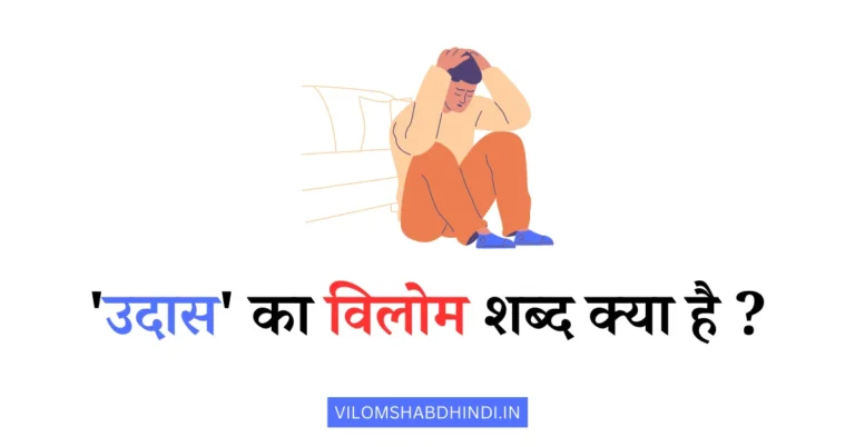 उदास का विलोम शब्द क्या है – Udas Ka Vilom Shabd Kya Hota Hai
