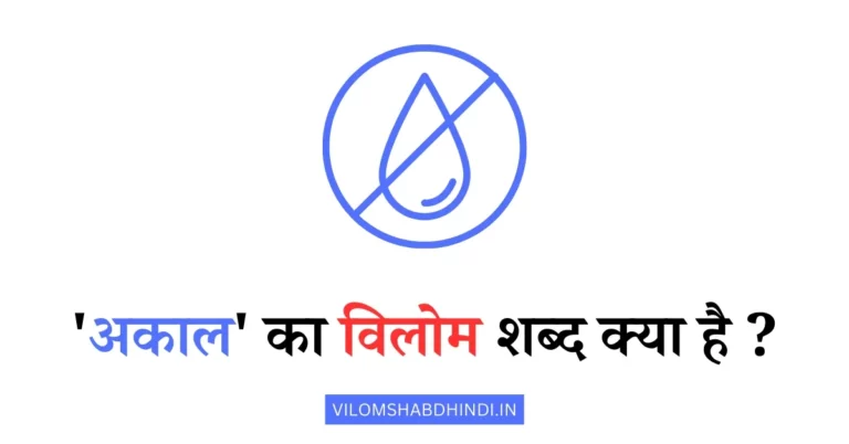 अकाल का विलोम शब्द क्या होता है – Akaal Ka Vilom Shabd Hindi Mein
